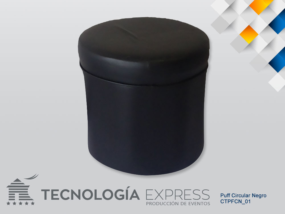 Puff Circular Negro
